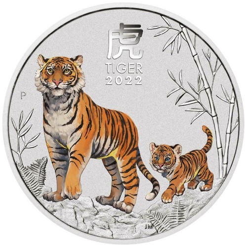 Silber lunar tiger 2022 - lunar,