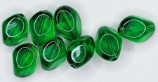 8 Grüne transparente Nuggets