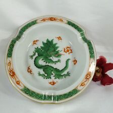 Meissen Aschenbecher Meissen Porzellan grüner Ming Drache 1.Wahl / ev 597(13)