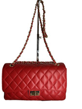 ITALY DAMEN LEDER TASCHE KETTE