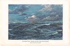 Atlantischer Ozean - Hugo Schnars-Alquist - 1931 - Histor. Kunstdruck ~16x24cm