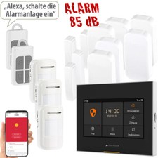 VisorTech 14-tlg. Funk-Alarmanlage: 9 Sensoren, 2 Fernbedienungen, GSM WLAN App