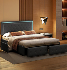 Modernes Kunstlederbett Mit