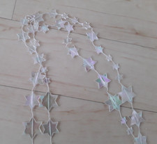 2,4 m Perlenkette Sternenkette Perlenband Perlengirlande Weihnachtsbaumkette