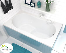 Badewanne Wanne Rechteck Acryl Sitzbadewanne Sitz 120 x 75 cm ohne/mit Styropor