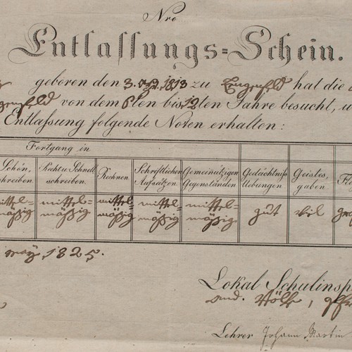 Entlaßschein abschluss - entlaßschein,