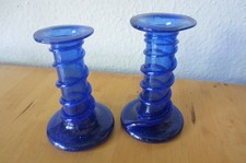 2 Vintage Glas Vasen Spirale