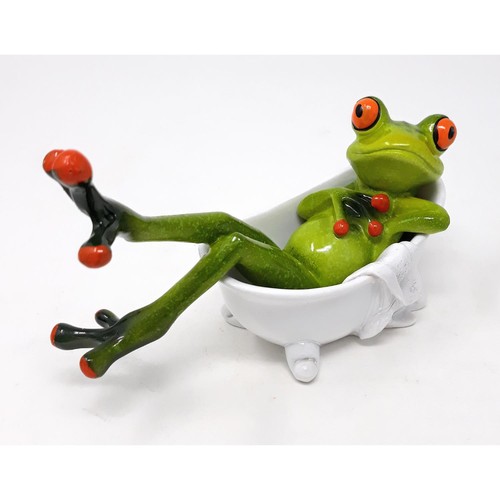 Dekofigur frosch badewanne - frosch, in