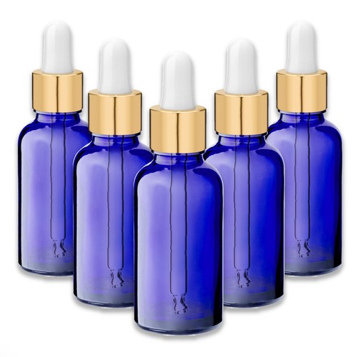 Blaue glasflasche ml mit - 5x,