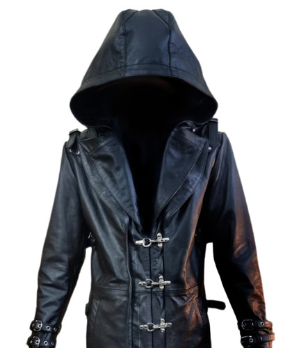 Langer herrenmantel echt leder - herrenmantel,