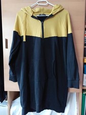 Kapuzenjacke Sweatjacke Hoodie S Gelb Schwarz Dynamo Dresden Baumwolle FB Sister