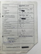 Zündapp Comfort B 1954 Papiere Pappbrief Kraftfahrzeugbrief Brief Fahrzeugbrief