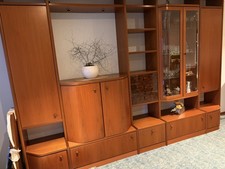 Hülsta Topside Schrankwand cognac Nuss. ca 240 Höhe ca 53 cm breit ca. 340 cm la