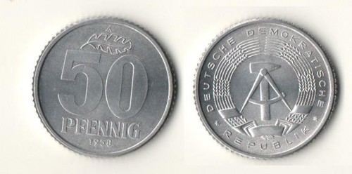 Ddr münze pfennig 1958 - ddr,
