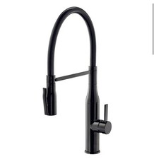 Brandneu IKEA TOLLSJON schwarz poliertes Metall Küchenarmatur mit Handbrause