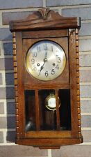 FRANZ HERMLE & SOHN Regulator Wanduhr Pendeluhr Uhr Gehäuse aufgearbeitet, läuft