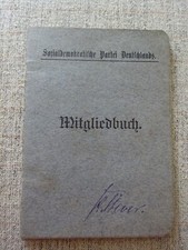 SPD, Arbeiterbewegung Mitgliedsbuch Beitragsmarken 1909 Mitgliedsausweis Koblenz