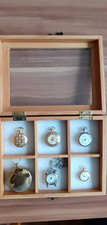 5 Taschenuhren - klein - mini - in schöner Holzbox