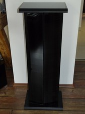 CD Regal Schrank Rack Standregal Medienregal Glas schwarz glanz 120 CD's JAHNKE