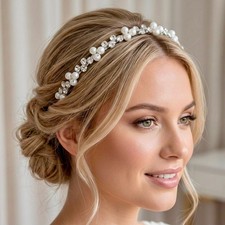 Braut Haarreif Silber mit