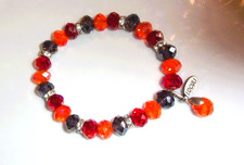 SCHMUCK-ARMBAND-FUNKELNDES ARMKETTE-LOKULI - GLAS-PERLEN-FACETTIERT