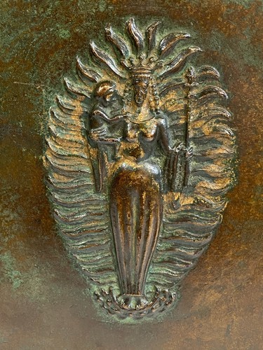 Bronze relief heilige maria - bronze,