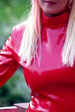 Lack Kleid Vinyl Qualität rot