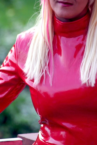 Lack kleid vinyl qualität rot - vinyl,