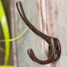 Garderobenhaken aus Eisen braun, Kleiderhaken im antiken Design