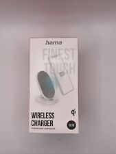 Hama Wireless Qi Handy Fast Ladestation FC10S-Fabric kabellos Induktion 10W Weiß