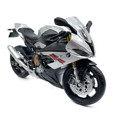 1/12 BMW S1000RR Motorrad Modell Druckguss Spielzeug Geschenke Sammlung Silber