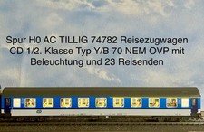 Spur H0 AC TILLIG 74782 Reisezugwagen CD 1/2. Klasse Typ Y/B 70 NEM OVP