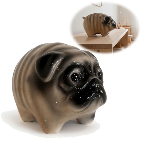Keramik hunde spardose mops - spardose,