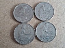 4x Münze 50 Pfennig 1968