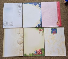 10 Blatt (Weihnachten) Briefpapier mit  Weihnachtsmotiven + 1 Umschlag + 1 Karte