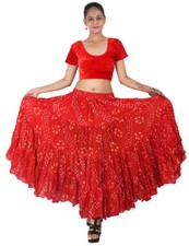 ROT Baumwolle JAIPUR 25 Yard 4 Ebenen Zigeuner Rock amerikanischer Bauchtanz ...