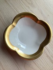 Schale vierfüßig Koenigszelt vergoldet Rarität 