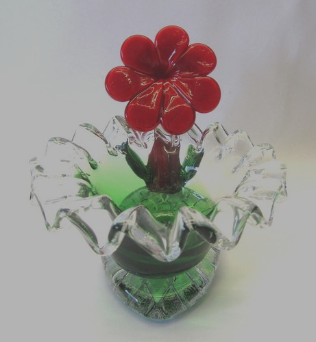 Glasschale wellenrand rote - glasschale,
