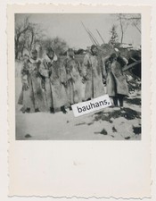 Russland Wehrmacht Soldaten Fell/Pelzmantel vom Schneesturm vereist (3637a)