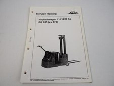 Linde L10 12 16 AC Typ 035 ex375 Service Training Schaltpläne Hochhubwagen