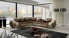 Designer Braunes Ecksofa