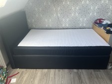 Boxspringbett schwarz ohne - boxspringbett, schwarz: