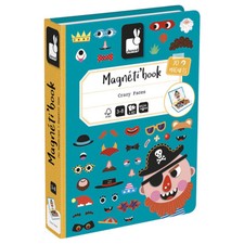 Janod Jungen Crazy Smileys Magneti' Buch 70 Magnete Kinder Alter 3-8 Kreativ