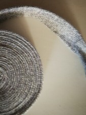 ca. 5 m Strickschlauch grau-meliert ca. 35 mm breit - AUFLÖSUNG - (1)