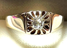 Antik  585 Gold 14 K Ring Altschliff Diamant ca. 0,25 ct. Ø 17mm RG 54 Juwelier