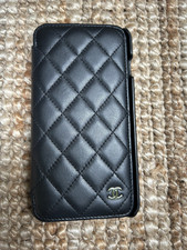 CC CHANEL TELEFONHÜLLE TASCHE SCHWARZ LEDER TASCHE