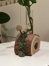 Reagenzglas Vase Holz Vase