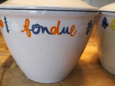 Vintage Le Creuset Fondue Gusseisen Caquelon