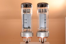 2X EL34 PHILIPS MIT METALLBASIS - MATCHED TEST 100% & SAME PRODUCTION CODE