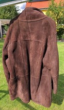 Vinetage: Schwerer brauner Herrenledermantel aus den 1990ern.  Größe 52.